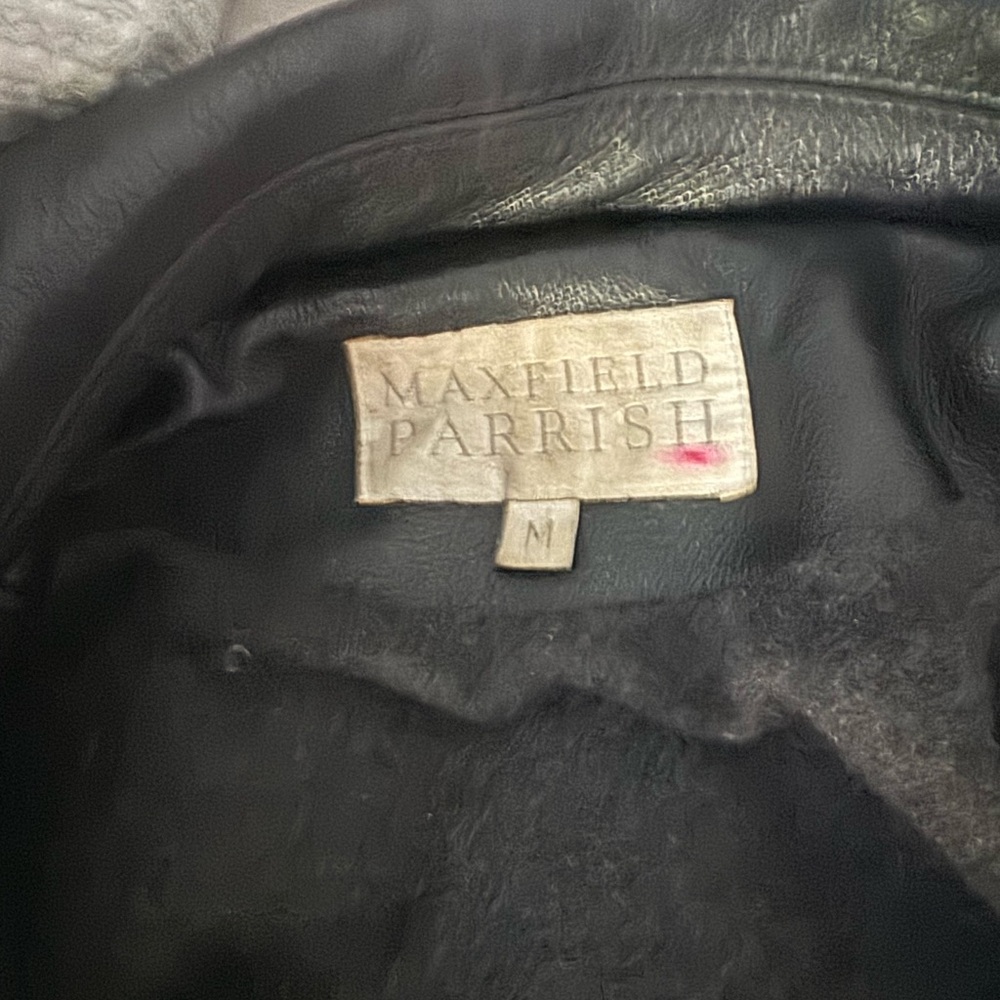 Black Leather Jacket Maxfield Parrish - Picture 6 of 6